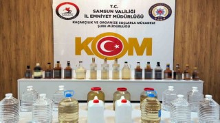 Samsunda 90 litre sahte içki ve eti alkol ele geçirildi