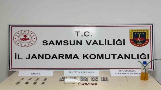Samsunda jandarma uyuşturucu ve kaçak ürün ele geçirdi