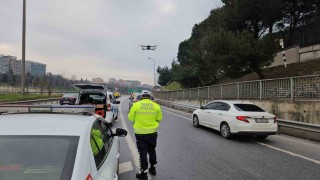 Sarıyerde dron destekli kaynak denetimi: 10 sürücüye toplamda 93 bin lira ceza kesildi