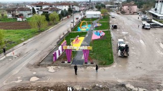 Söğütlüde müzikli parkın inşaatına sona gelindi