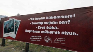 Talas Belediyesinden gülümseten bayram billboardları