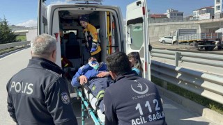 Tamire götürülen araç kaza yaptı: 1 yaralı