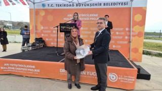 Tekirdağda arıcılara ekipman desteği