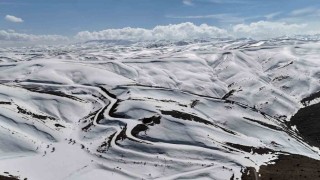 Toroslarda kar güzelliği havadan görüntülendi