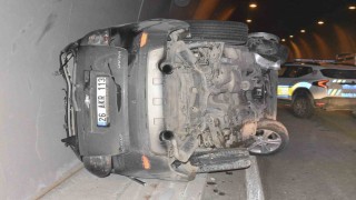 Tünelde kaza, 2 kişi yaralandı