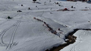 Uludağda nefes kesen çığ tatbikatı
