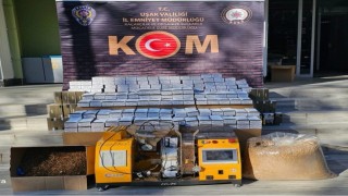 Uşakta çok sayıda kaçak makaron ve tütün ele geçirildi