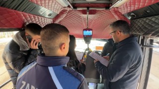 Yüksekovada yolcu minibüsleri denetlendi