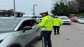 Zonguldakta trafik polislerinden denetim
