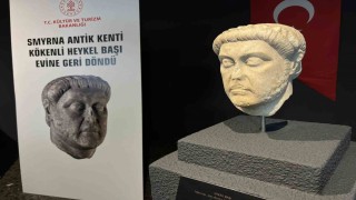 ABDden geri alınan Smyrna kökenli heykel başı İzmirde sergileniyor