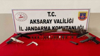 Aksarayda jandarmadan kaçak silah operasyonu