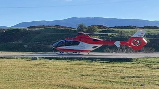 Ambulans helikopter kalp krizi geçiren hasta için havalandı