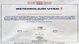 Ankara Valiliğinden zirai don uyarısı