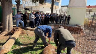 Arabanda depremde yıkılan Fıstıklıdağ Mahallesi Camisinin temeli atıldı