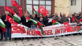 Ardahanda İsrailin Filistinli esirleri hedef alan idam yasası protesto edildi