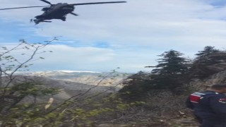 Artvinde yaylada düşerek yaralanan vatandaş helikopterle kurtarıldı