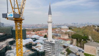 Ayasofyanın kuzeydoğu minaresinde restorasyon tamamlandı