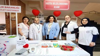 Aydında Kalp Sağlığı Haftasında farkındalık standı yoğun ilgi gördü