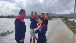 Aydında sular altında kalan arazilerde kesin zarar tespiti yapıldı