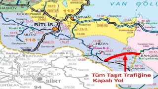 Bahçesaray-Hizan yolu geçici olarak ulaşıma kapatıldı