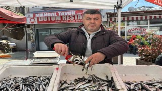 Balık tezgahlarında kıyı balıkçılığı mesaisi