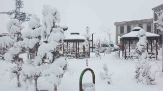 Başkalede kar yağışı