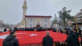 Bayburtta İsrailin Filistine yönelik uygulamaları protesto edildi