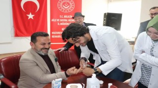 Bilecikte tıp fakültesi öğrencilerinden huzurevine sağlık desteği