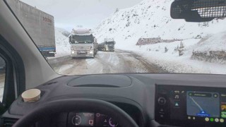 Bingöl-Erzurum kara yolunda kar etkisi: Uzun araç kuyrukları oluştu