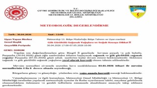 Bingöl için sağanak yağış uyarısı