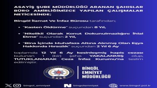 Bingölde hapis cezası bulunan şahıs yakalandı