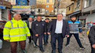 Birecikte yağış sonrası ekipler harekete geçti