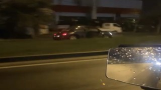 Boluda D-100de bir otomobil ters şeritten kilometrelerce gitti