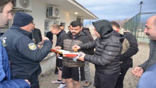 Bulanıkta protokol ve polis sahada buluştu