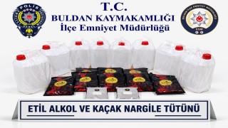 Buldanda kaçak alkol ve tütün operasyonu düzenlendi