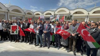 Çanakkalede İsrailin Filistinli esirleri hedef alan idam yasası protesto edildi