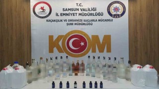 Canikte sahte alkol ele geçirildi