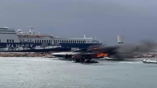 Çeşmede motoryatta yangın paniği