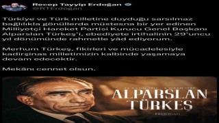 Cumhurbaşkanı Erdoğan, Alparslan Türkeşi vefatının 29uncu yıl dönümünde andı