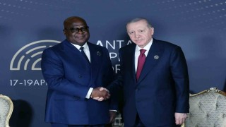 Cumhurbaşkanı Erdoğan, Kongo Demokratik Cumhuriyeti Cumhurbaşkanı Tshisekedi ile görüştü
