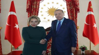 Cumhurbaşkanı Erdoğan, Rusya Federasyon Konseyi Başkanı Matviyenkoyu kabul etti