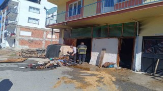 Depoda çıkan yangın büyümeden söndürüldü