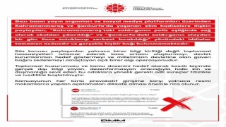 DMMden Kahramanmaraş ve Şanlıurfadaki saldırılarla ilgili dezenformasyon uyarısı