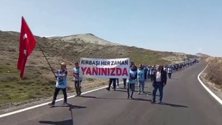 Doruk Madencilik işçileri Eskişehirden Ankaraya yürüdü