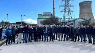 (Düzeltme) Kütahya Tunçbilekte elektrik üretim işçileri eylemde