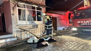 Edirnede ev yangını