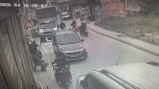 Edirnede iki motosikletin çarpıştığı kaza kamerada: 1 yaralı