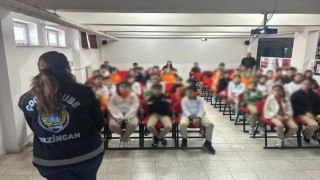 Erzincanda öğrencilere güvenlik ve bilinçlendirme eğitimi