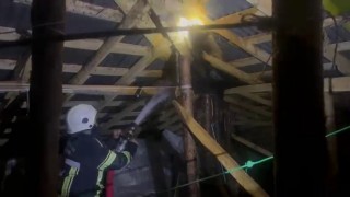 Erzurumda korkutan yangın