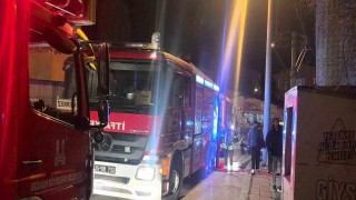 Erzurumda metruk binada korkutan yangın